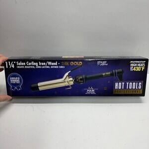 Hot Tools Pro Artist 24K Gold Curling Iron Long Lasting Defined Curls 1 1/4 in